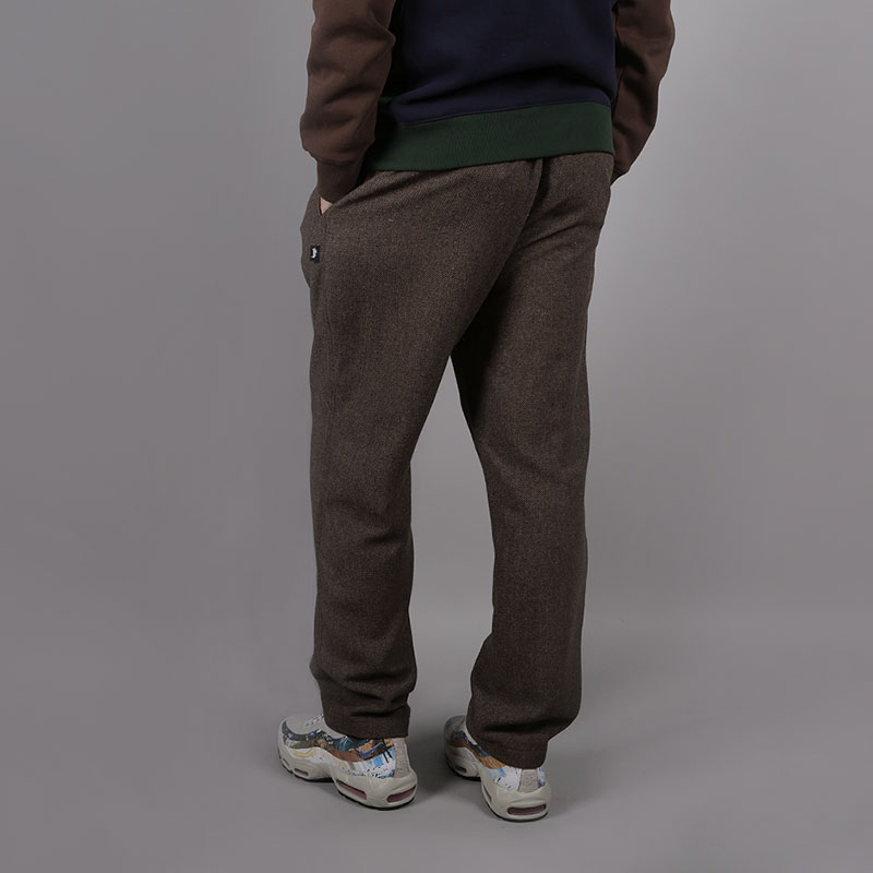 мужские коричневые брюки Stussy Tweed Beach Pant 116359-brown - цена, описание, фото 3